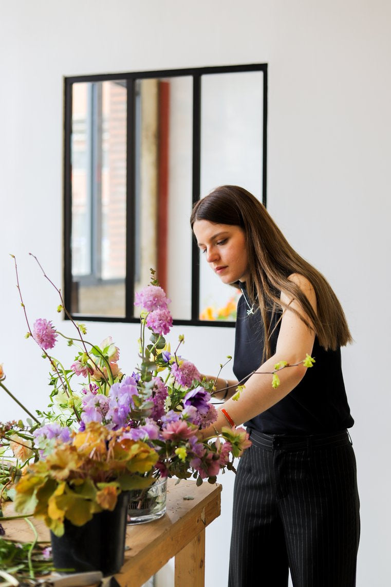 Atelier scénographie florale - Cascade arc-en-ciel