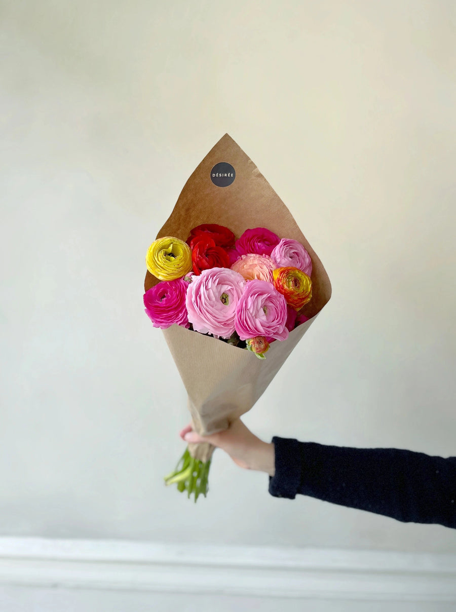 bouquet de fleurs colorées écoresponsable à offrir 