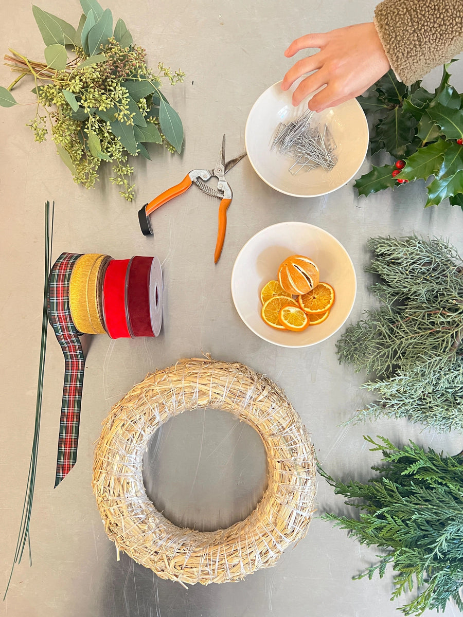 71 Pièces Pot Pourri Noel, Kit Couronne De Noel A Decorer,Accessoires De Couronne De L'avent